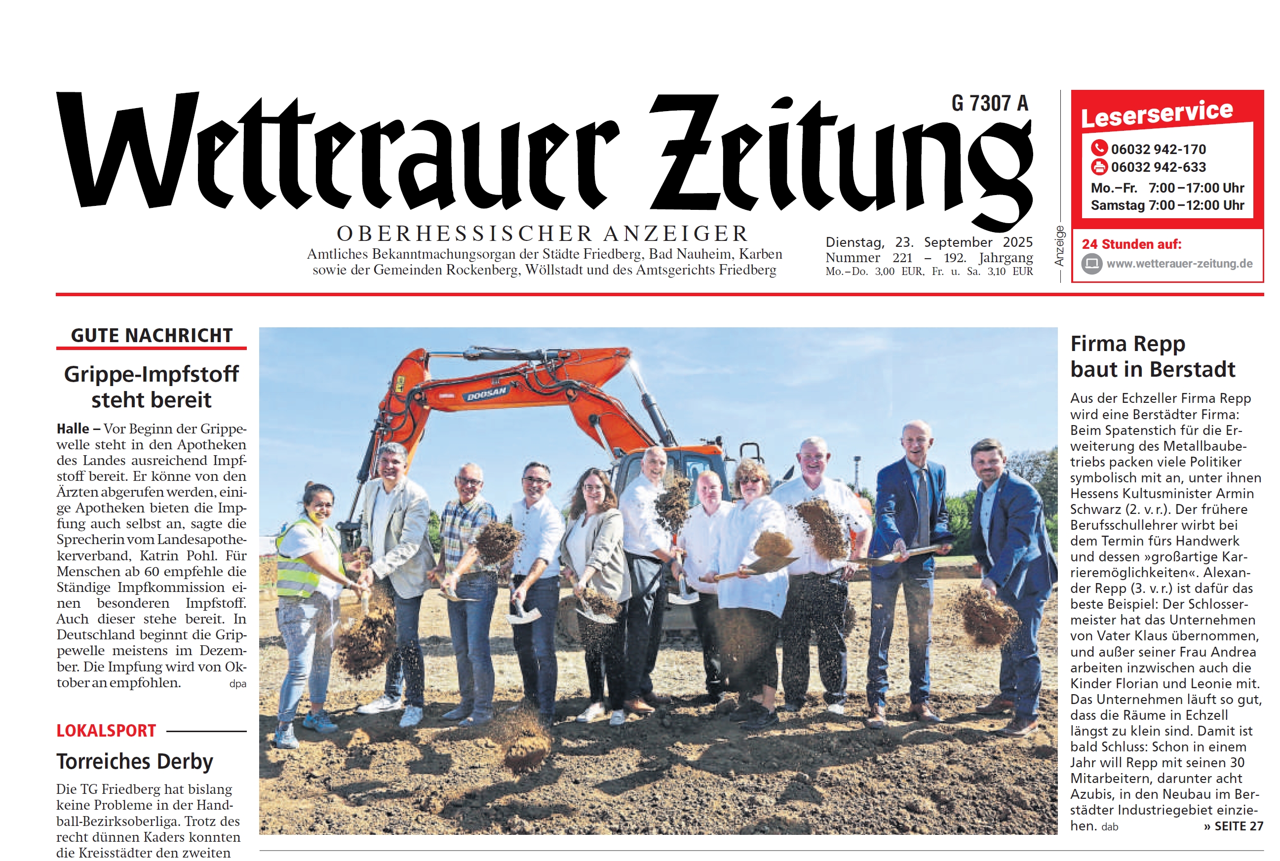 WZ 230925 Spatenstich Titel